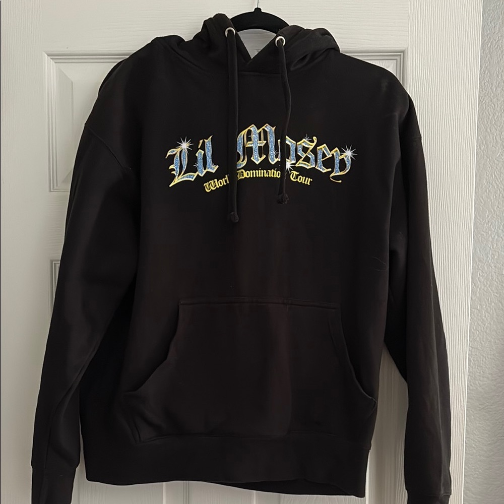 Black Hoodie with Graphic Print